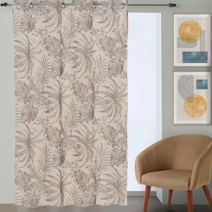 Wadiga Rideau voilage à oeillets feuillage à l'unité 140x260cm pas cher