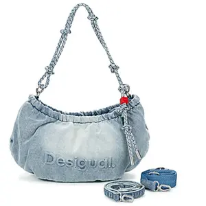 Sac bandoulière en jean femme Desigual Half Logo Waverly Bleu TU 26SAXD05-5005