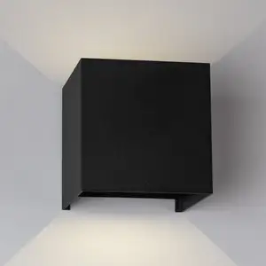 Comparateur de prix : Greenice - Applique Murale Extérieure led 2x5W 100Lm/W IP65 Noir 2700º...