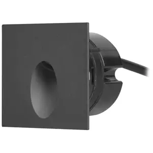 Comparateur de prix : Encastrés De Mur Ip65 Icon Square Led 2.2W 3000K Noir 61Lm - Forlight