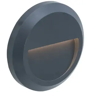 Applique d'extérieur Siram avec lumière LED blanc chaud en gris urbain