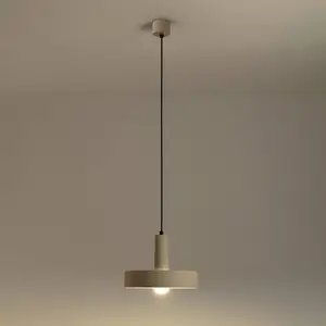 LEDS-C4 Suspension Keops 1, brun mat, Ø 28 cm, aluminium