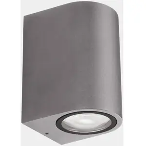 LEDS-C4 Applique d'extérieur Eko Single, gris, largeur 7 cm, aluminiumVendu parluminaire