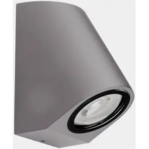 LEDS-C4 Applique d'extérieur Bob Inclined, gris, largeur 7 cm, alumini...Vendu parluminaire