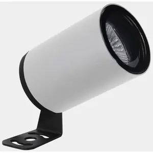 Projecteur d'extérieur LEDS-C4 Eko, blanc, hauteur 15,7 cm, aluminium