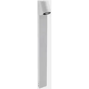 LEDS-C4 Borne lumineuse Eko Inclined, blanche, hauteur 80 cm, aluminiumVendu parluminaire