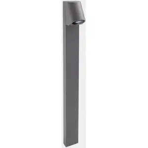 LEDS-C4 Borne lumineuse Eko Inclined, gris, hauteur 80 cm, aluminiumVendu parluminaire