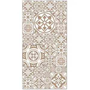 Comparateur de prix : Panorama Tapis vinyle carreaux ciments talavera brun 40x80cm