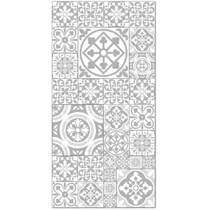 Home and Living Tapis vinyle carreaux ciments talavera gris 60x250cmVendu parcdiscount