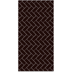 Home and Living Tapis vinyle mosaïque de briques noires 100x140cm pas cher