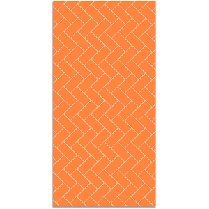Home and Living Tapis vinyle mosaïque de briques oranges 120x160cm pas cher