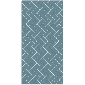 Home and Living Tapis vinyle mosaïque de briques bleues 80x150cm pas cher