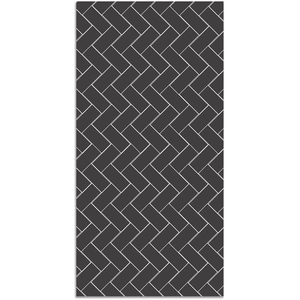 Home and Living Tapis vinyle mosaïque de brique grise 80x250cm pas cher