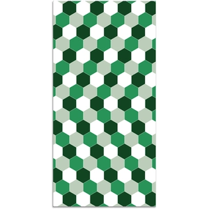 Home and Living Tapis vinyle mosaïque hexagones de ton vert 80x200cm pas cher