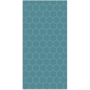 Home and Living Tapis vinyle mosaïque hexagones bleus 80x300cm pas cher