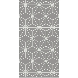 Home and Living Tapis vinyle lignes d'étoiles grises 120x160cm pas cher