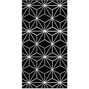 Home and Living Tapis vinyle lignes d'étoiles noirs 120x160cm pas cher