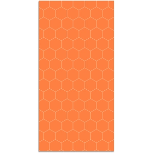 Home and Living Tapis vinyle mosaïque hexagones orange 120x160cm pas cher