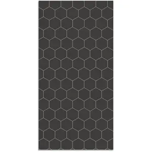 Home and Living Tapis vinyle mosaïque hexagones gris 80x150cm pas cher