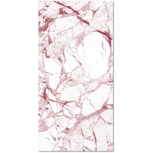 Tapis Vinyle Panorama Marbre Blanc et Rose 40x80 cm - Tapis pour Cuisi... pas cher