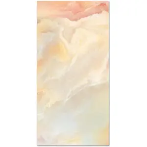 Home and Living Tapis vinyle marbre orange 60x110cm pas cher