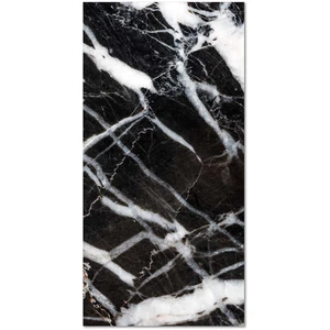 Panorama Tapis vinyle marbre noir 80x250cm pas cher