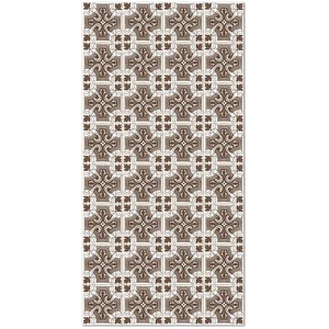 Home and Living Tapis vinyle carreaux ciments salamanque brun 120x160cm pas cher