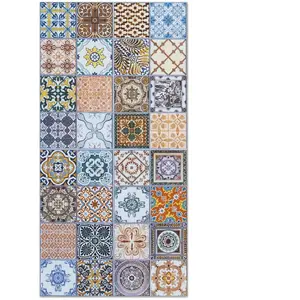 Home and Living Tapis vinyle carreaux ciments nijar original 60x250cm
