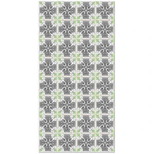 Home and Living Tapis vinyle carreaux ciments salamanque vert 120x160cm pas cher