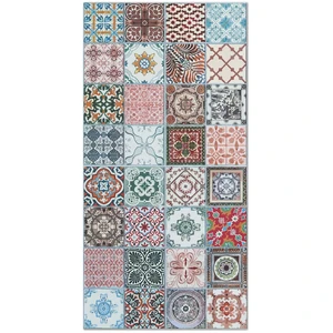Home and Living Tapis vinyle carreaux ciments nijar multicolore 300x200cm pas cher