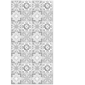 Comparateur de prix : Panorama Tapis vinyle carreaux ciments grenade gris 80x150cm