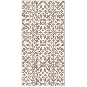 Comparateur de prix : Panorama Tapis vinyle carreaux ciments géométrique brun 40x80cm