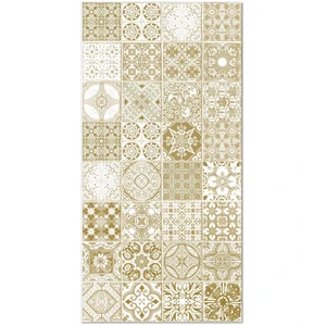 Home and Living Tapis vinyle carreaux ciments jaen brun 160x230cm pas cher