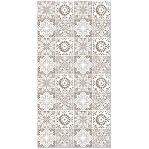 Panorama Tapis vinyle carreaux ciments grenade brun 60x110cm pas cher