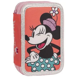 Comparateur de prix : Minnie Mouse Pochette à crayons triple Rose 13 x 7,5 x 20 cm TU