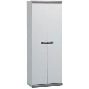 Gardiun Armoire En Résine Avec 3 étagères Et Portes Coimbra 2 pas cher