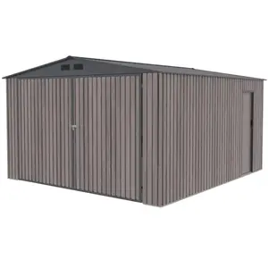 Comparateur de prix : Garage Métallique Gardiun Surrey 15,96 m2 380x420x232 cm 1 Voiture Dou...