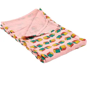 Bobo Choses - Couverture Dés Gaze de Coton Bio Rose taille unique pas cher