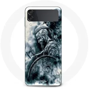 Comparateur de prix : Maniacase Coque Samsung Galaxy Z Flip4 vikings ragnar lothbrok bouclier corbeau