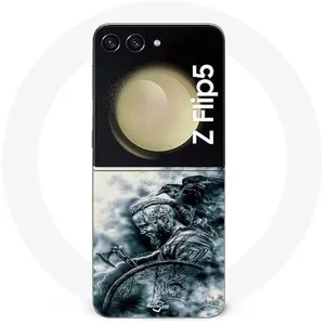 Comparateur de prix : Maniacase Coque Samsung Galaxy Z Flip5 vikings ragnar lothbrok bouclier corbeau
