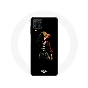Maniacase Coque pour Samsung Galaxy A12 One Piece Manga Anime Luffy Fond Noir pas cher