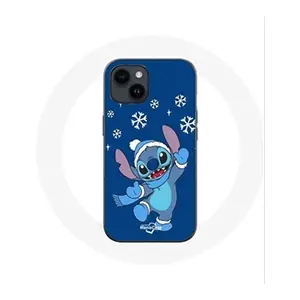 Comparateur de prix : Coque Maniacase pour pour Iphone 14 Plus Stitch neige Noël bleu -