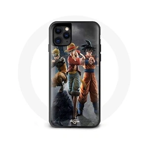 Maniacase Coque pour Iphone 12 Pro Max Sangoku naruto Luffy one piece Dragon Ball z 3D Anime manga pas cher
