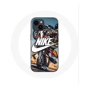 Maniacase Coque pour Iphone 14 Plus Nike Logo Blanc Roue Moto pas cher