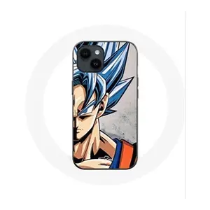 Coque - Maniacase - Iphone 14 - Anime Dragon Ball Goku - Souple - Noir/Bleu pas cher