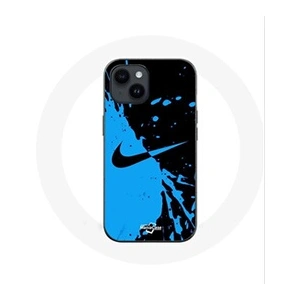 Coque pour Iphone 14 Nike Logo Bleu et Noir Maniacase pas cher