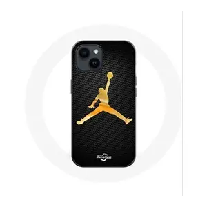 Maniacase Coque pour Iphone 14 Air michael jordan logo jaune pas cher