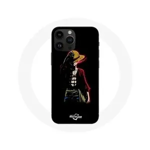 Maniacase Coque pour Iphone 14 Pro Max One Piece Manga Anime Luffy Fond Noir
