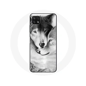 Maniacase Coque pour Samsung Galaxy A22 5G Loup Duo animaux pas cher