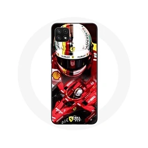 Maniacase Coque pour Samsung Galaxy A22 5G Formule 1 Sebastian Vettel F1 Rouge pas cher
